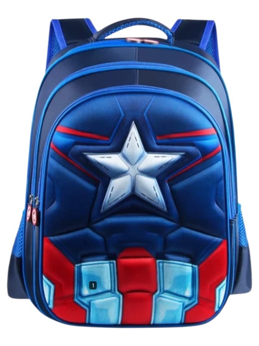 Kids Star Shield Blue and Red Backpack